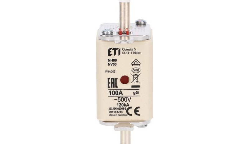 Eti Nh00 Gg 100a/500v sulakepesä