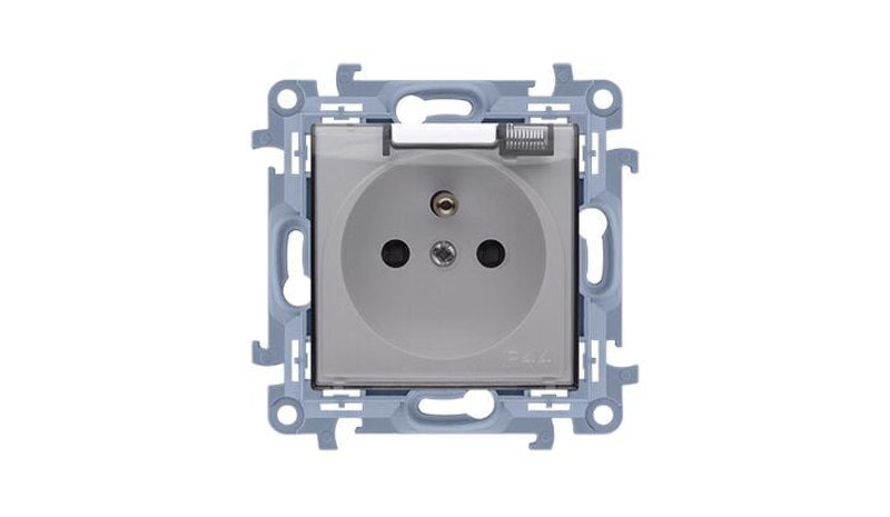 Simon 10 Single Socket Ip44 läpinäkyvällä kannella
