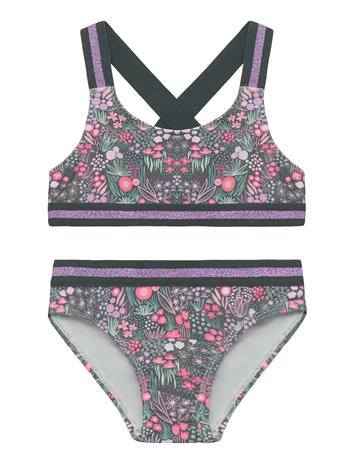 Color Kids Bikini W. Contrast Straps, Aop - Multi/patterned - 152