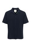 ONLY & SONS Onstrev Life Solid 002 Ss Shirt Reg Vd - Navy - XXL
