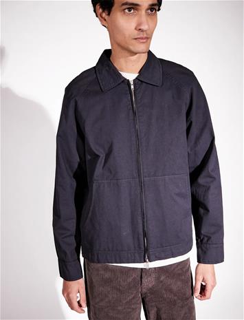 Brixtol Textiles Carter Twill Washed Khaki - Navy - XXL
