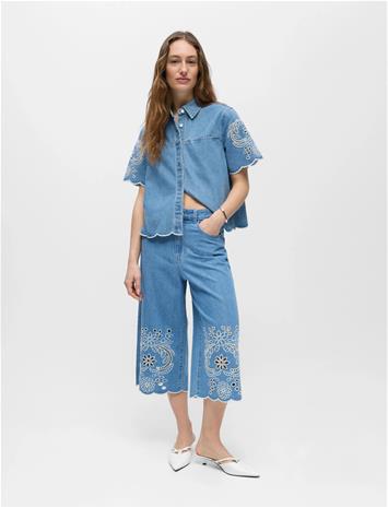 Object Objidda Bermuda Denim Shorts 144 - Blue - 44
