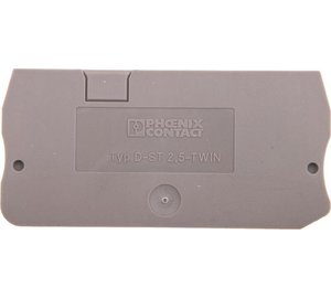 Phoenix Contact D-st-twin 2,5 harmaa korkki, harmaa, 3030488