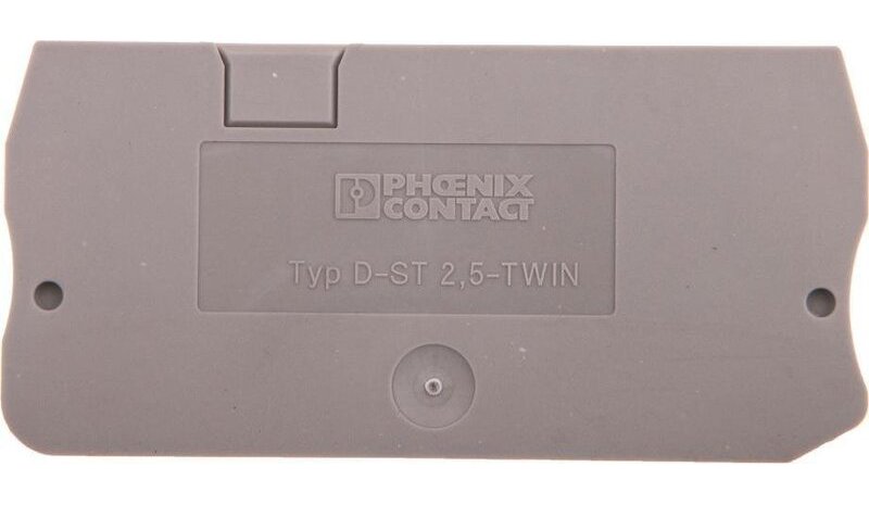 Phoenix Contact D-st-twin 2,5 harmaa korkki, harmaa, 3030488