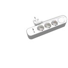 Plastrol jatkojohto 1,5m, 3 Schuko-pistorasia, Usb-a/c, kytkin