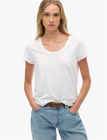 Superdry Studios Scoop Neck Tee - White - 16
