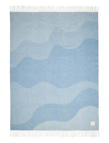 compliments Waves Throw Home Textiles Cushions & Blankets Blankets & Throws Blue Compliments