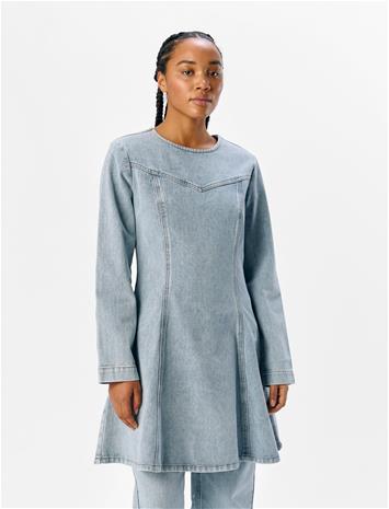 Object Objyulian L/S Denim Dress 137 Lyhyt Mekko Blue Object