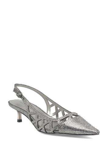 Steve Madden Kalico Shoes Sling Backs Heeled Slingbacks Silver Steve Madden