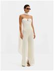 Malina Alycia Knitted Fringe Pants - White - XL