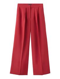 Mango Straight Lyocell Trousers - Red - 42