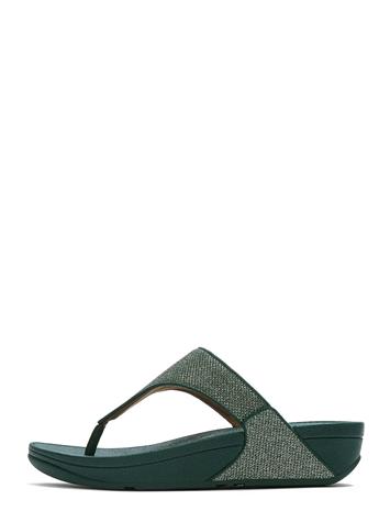 FitFlop Lulu Shimmerglitz Toe-Post Sandals - Black - 42