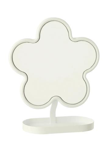 J-Line Table Mirror Flower Iron White - White - ONE SIZE – kuva 1/3