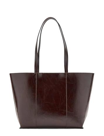 Mango Medium Shopper Bag - Brown - ONE SIZE