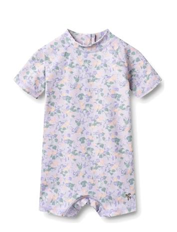 Wheat Swimsuit S/S Cas Uimapuku Uima-asut Grey Wheat