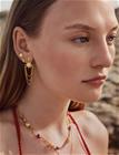 Maanesten Beth Earrings - Gold - HOOP DIAMETER:11.3MM WIDTH:3.2MM
