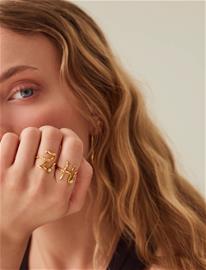 Maanesten H Alphabet Ring - Gold - 57