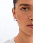 Pilgrim Elara Organic Shaped Hoop Earrings Silver-Plated - Silver - ONE SIZE