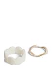 Pieces Pcgia Bracelet 2-Pack - White - ONE SIZE