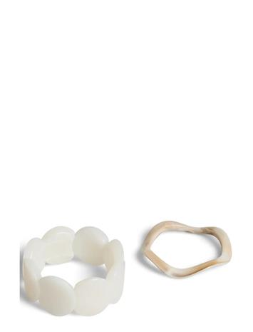 Pieces Pcgia Bracelet 2-Pack - White - ONE SIZE