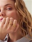 Maanesten T Alphabet Ring - Gold - 57