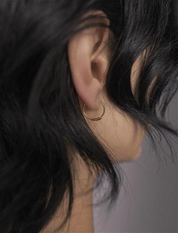 Maria Black Basic Hoop (Pair) - Gold - 12 MM