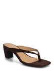 Bianco Biaspice Toe Post Faux Suede - Brown - 41