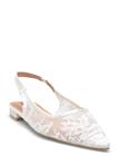Bianco Biabari Pointy Flat Slingback Lace - White - 41