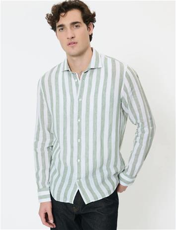 Matinique Mamarc Short Tops Shirts Linen Shirts Green Matinique