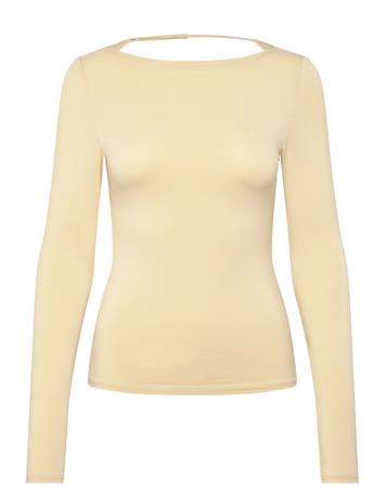 Weekday Open Back Long Sleeve Top - Yellow - XL