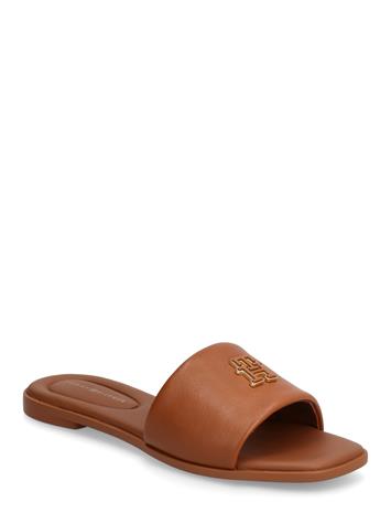 Tommy Hilfiger Th Logo Hardware Leather Mule - Black - 42