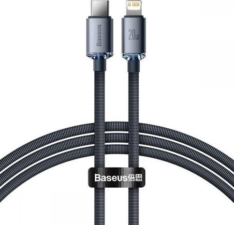 Baseus Crystal cable USB-C to Lightning 20W PD 1.2m (black)