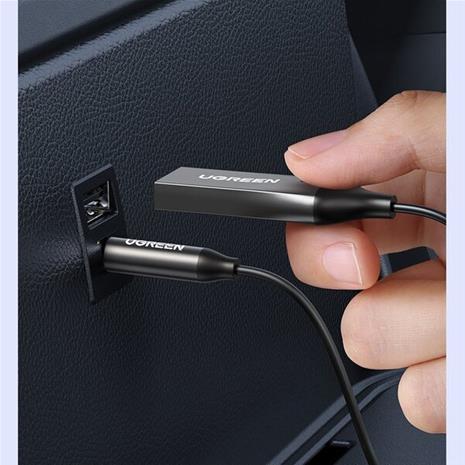 UGREEN Bluetooth Car Receiver Aux With Mic (Space Grey)