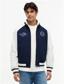 Tommy Hilfiger Nautical Shawl Bomber Jacket - Navy - XXL