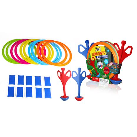 Suntoy Hoppringar/Dartspel 2 In 1 - Blue - ONE SIZE – kuva 2/4