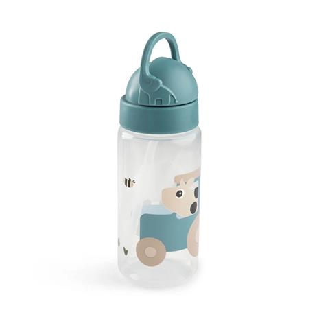 Done by Deer - Straw bottle - Tiny farm Blue - 350 ml