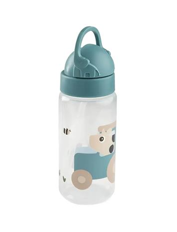 Done by Deer - Straw bottle - Tiny farm Blue - 350 ml