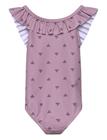 Hummel Hmljr Bee Aop Frill Swimsuit - Pink - 110