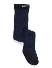 Melton Bamboo Tights W. Lurex Solid C - Navy - 68/74