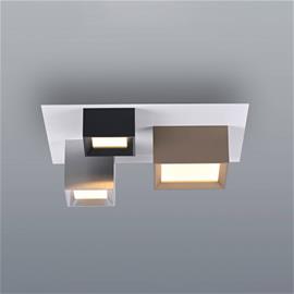 LED-kattovalaisin PURE Manhattan, monivärinen, 3-lamppuinen, CCT