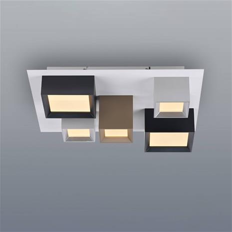 LED-kattovalaisin PURE Manhattan, monivärinen, 5-lamppuinen, CCT