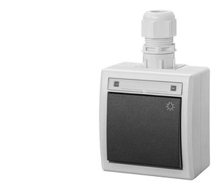 Aquant 2k Light Switch Hermetic Ip65 Anti-kondensaatioharmaa