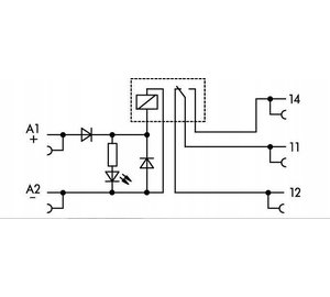 Rele alustalla Wago 1p 6a 24vdc, 857-304