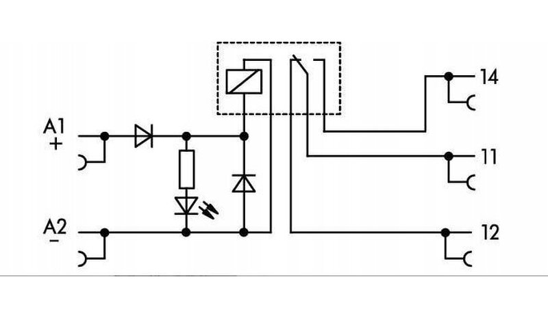 Rele alustalla Wago 1p 6a 24vdc, 857-304