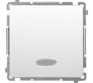 Kytkin Simon Basic Led-näytöllä, valkoinen