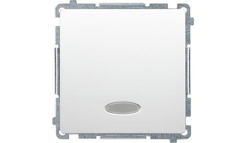 Kytkin Simon Basic Led-näytöllä, valkoinen
