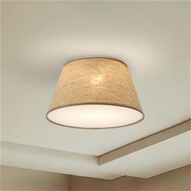 Formo-kattovalaisin, beige, pellava, Ø 38 cm, E27