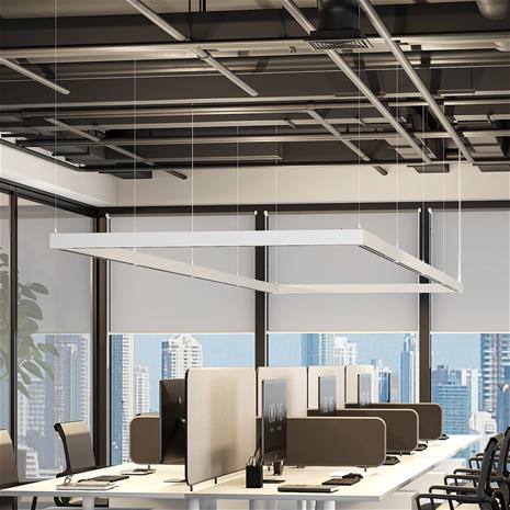 LED-riippuvalaisin PERFORA PROLINE M, valkoinen, 106 cm, DALI ylös/alas