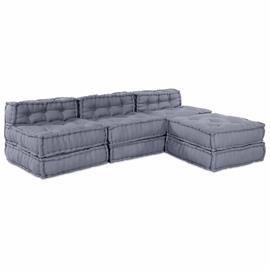 vidaXL Modulaarinen sohvyksikkö 4 pcs Harmaa Kangas