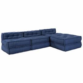 vidaXL Modulaarinen sohvyksikkö 4 pcs Indigo Kangas